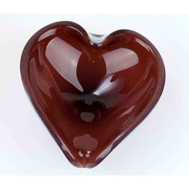 Turquoise 1980s Hand Blown Blue and Purple Murano Bowl For Sale - Image 8 of 9