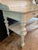 Large Vintage 19th Century French Marble Top Wash Stand - Turned Legs, Backsplash For Sale - Image 9 of 12