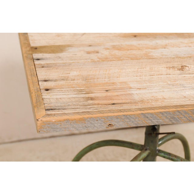 Mid 20th Century Vintage Industrial Style Side Table For Sale - Image 9 of 11