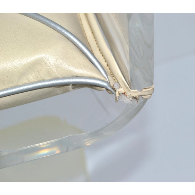 Pair, Karl Springer Lucite Swivel & Tilt Function Bar Stools Mid-Century Modern For Sale - Image 11 of 13