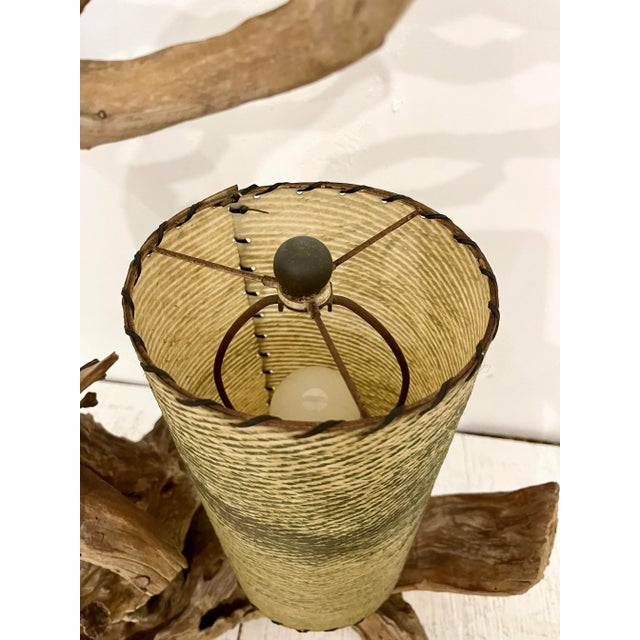 Large Mid Century Driftwood Sculptural Lamp For Sale - Image 10 of 12