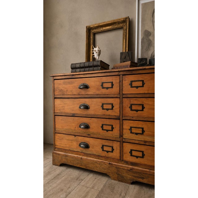 Antique English Pine Shop Chest of Drawers, UK, 1890s For Sale - Image 10 of 16