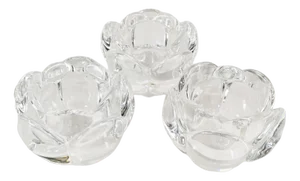 Crystal Candlesticks from Royal Copenhagen, Denmark, 1980s, Set of 3