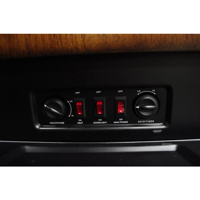 Brown Twin Star International 62" Cherry Wood Empire Style Heater Tv Stand Fireplace For Sale - Image 8 of 11