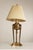 High Quality Vintage Brass Two-Light Table Lamp Decorated with Winged Lions
