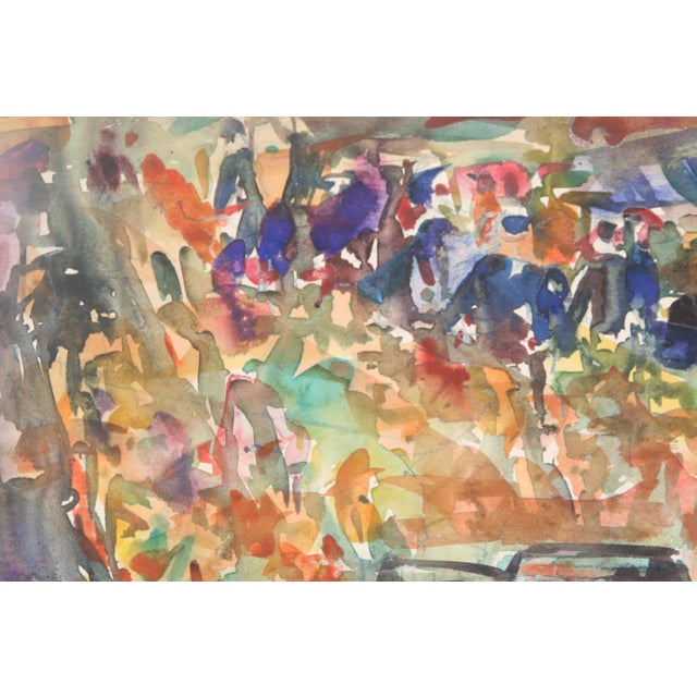 Watercolor by P. Gaillardot, Harvest at French Winery For Sale In Los Angeles - Image 6 of 7