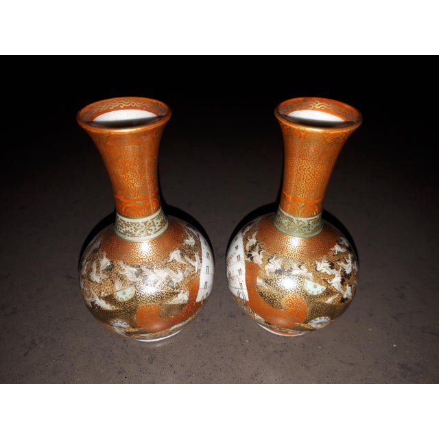 Kutani Porcelain Miniature Vases, Japan, Set of 2 For Sale - Image 4 of 10