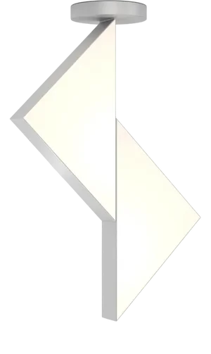 Flat Circle Triangle Nickel Ceiling Light II by Atelier Areti