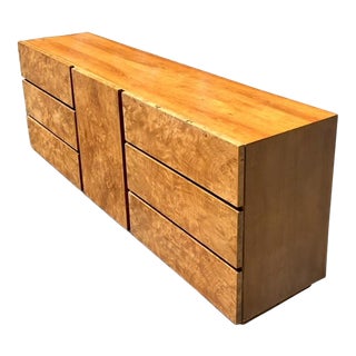 Late 20th Century Vintage Boho Lane Burl Wood Lowboy Dresser For Sale