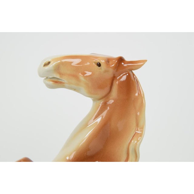 Porcelain Prancing Horse from Royal Dux, 1940s For Sale - Image 11 of 14
