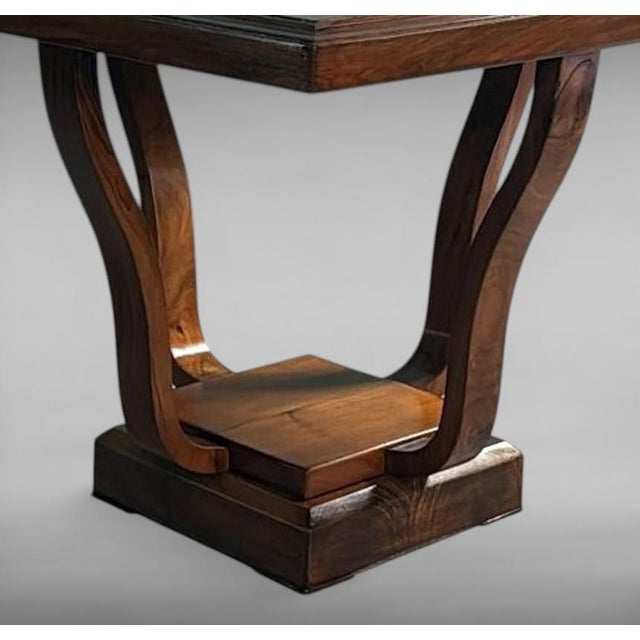 Late 19th Century Italian Art Deco Square Coffee Table With Dual-Tier Base For Sale - Image 15 of 18