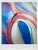 This Georgia O'Keeffe rare vintage 1980's Modernist offset lithograph print poster " Music, Pink and Blue " 1918, is a...