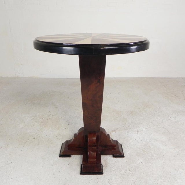 Art Deco Table with Inlaid Wood, 1990s For Sale - Image 16 of 18