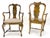 Drexel Set of 4 Cherry Queen Ann New Alcantara Suede Upholstery Dining Arm Chairs MINT For Sale - Image 4 of 13