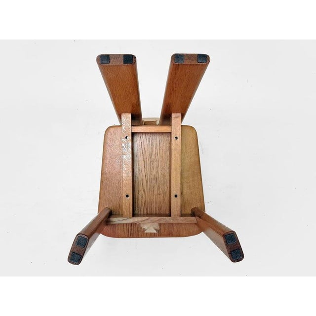 Brutalist Rapsodie Dining Chairs in Oak from De Puydt, 1970s, Set of 6 For Sale - Image 17 of 18