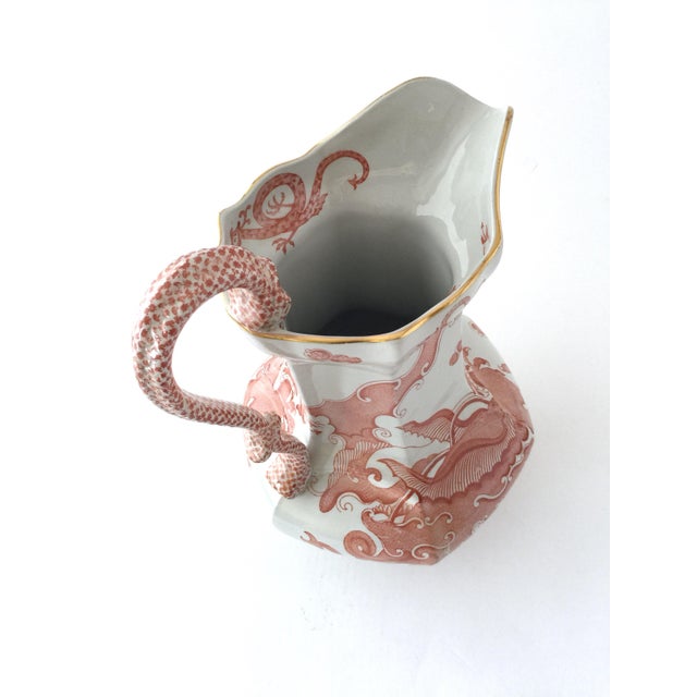 Late 19th Century Large Mason’s Ironstone Ceramic Pitcher Jug in Chinese Dragon Pattern For Sale - Image 5 of 13