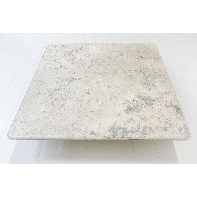 Travertine Coffee Table by Angelo Mangiarotti for Up & Up, 1970s For Sale - Image 11 of 12