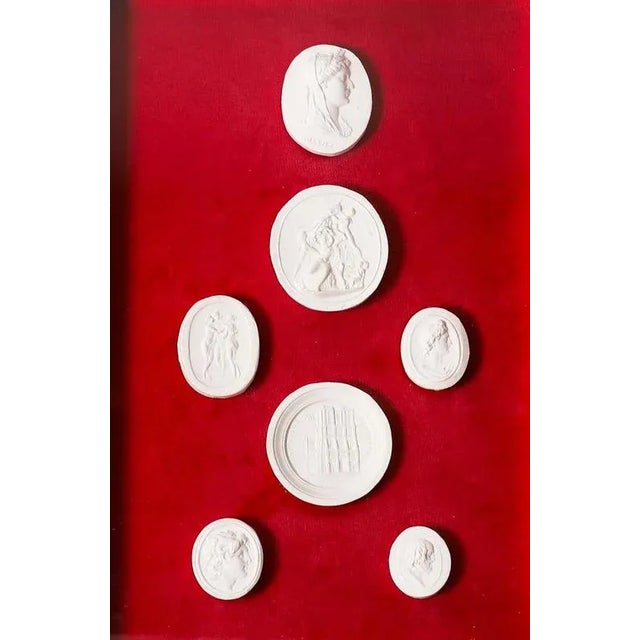 Antique Framed Grand Tour Intaglios by Giovanni Liberotti, 19th Century, Set of 2 For Sale - Image 3 of 12