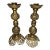 Vintage Filigree Brass Hollywood Regency Style Candlesticks- Set of 2 For Sale