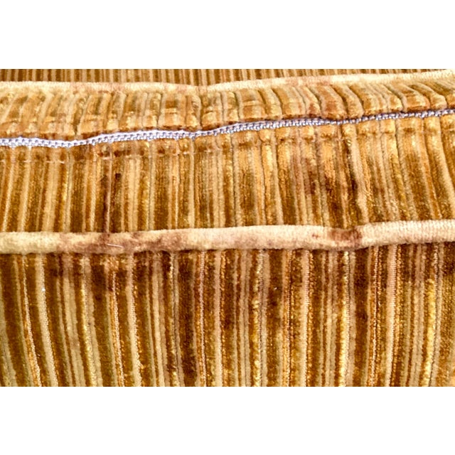 Clayton Marcus Vintage Club Chair in Golden Striped Velvet For Sale - Image 15 of 15