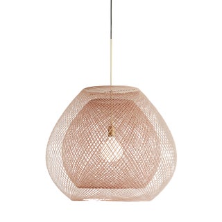 Twilight Pink Moon Fiber Pattern Lamp by Atelier Robotiq For Sale