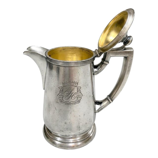 Vintage Savoy Hilton Hotel Silver Soldered Teapot, 16 Oz. International Silver Co. Hotelware for Collectors, Tea Time, Vintage Vignettes - See Pics! For Sale