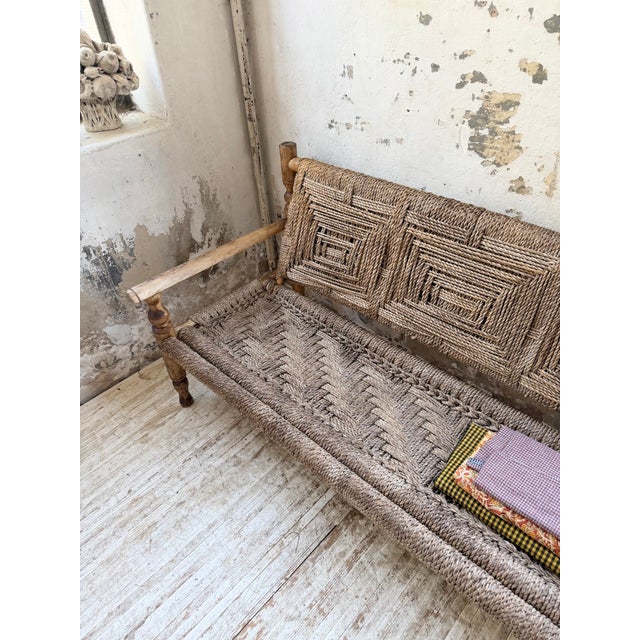 Rope Bench by Adrien Audoux & Frida Minet, 1950s For Sale - Image 4 of 18