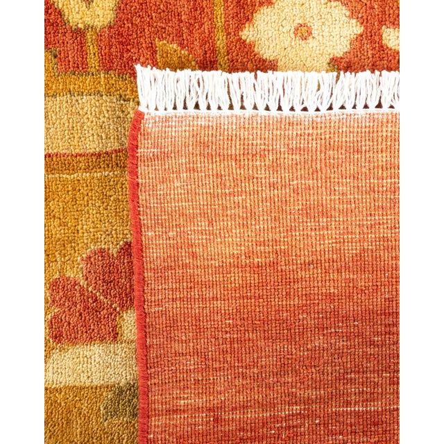 2000 - 2009 Eclectic, One-of-a-Kind Hand-Knotted Area Rug - Orange, 11' 8" x 14' 9" For Sale - Image 5 of 8