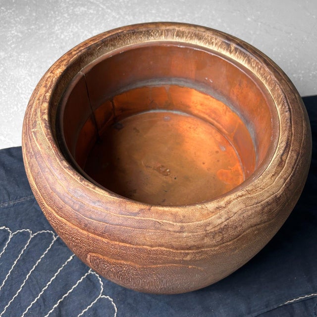 Brown Traditional Japanese Fire Pot, 1920s For Sale - Image 8 of 13