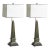 Empire Style Obelisks Table Lamps in Bronze , A-Pair For Sale