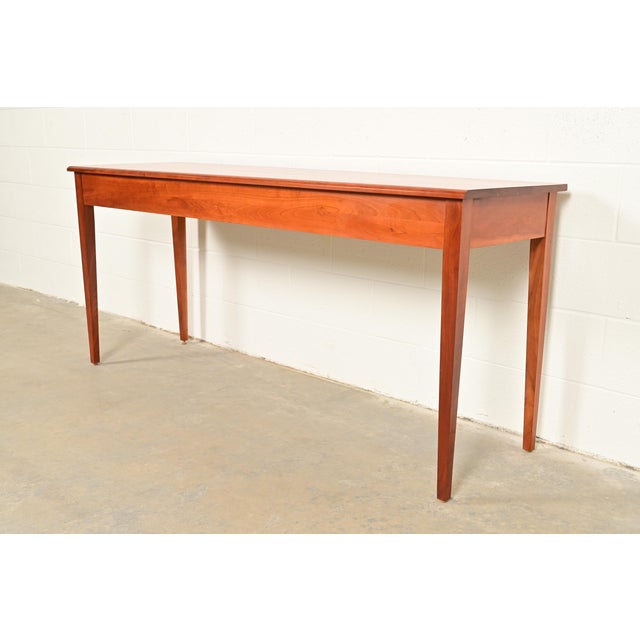 Harden Furniture Harden Furniture Arts and Crafts Shaker Solid Cherry Wood Console Table For Sale - Image 4 of 12