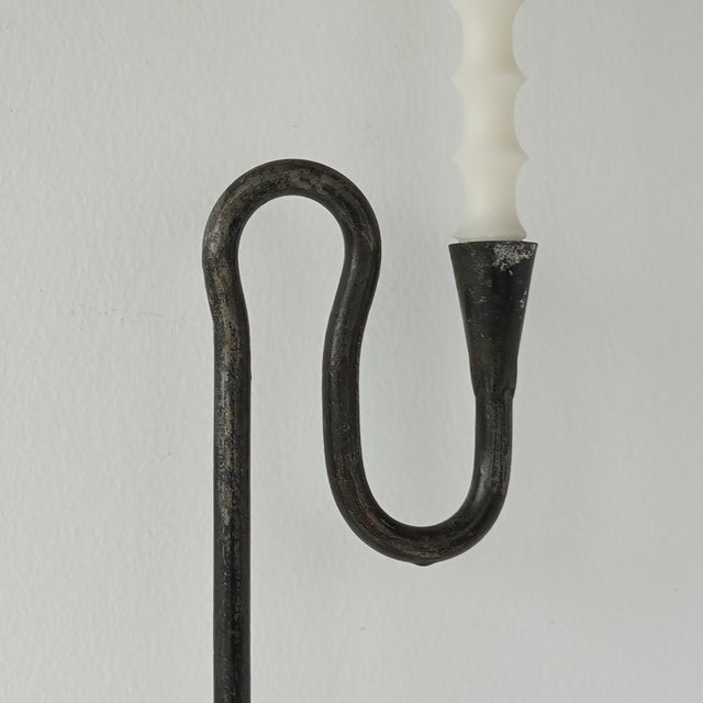 Sculptural Mid 20th Century Wrought Iron Forged Candle Holders For Sale - Image 14 of 16