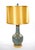 Tiffany Blue Mid-Century Modern Italian Blue Tapestry-Design Porcelain Table Lamps – Pair For Sale - Image 8 of 11