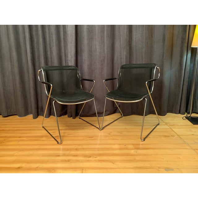 Set of Penelope Chairs attributed to Charles Pollock for Castelli, Italy, 1982 For Sale - Image 16 of 16