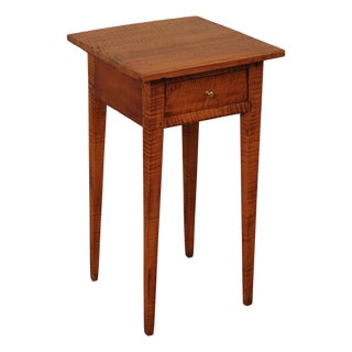 Antique American Federal Period Tiger Maple End Table For Sale