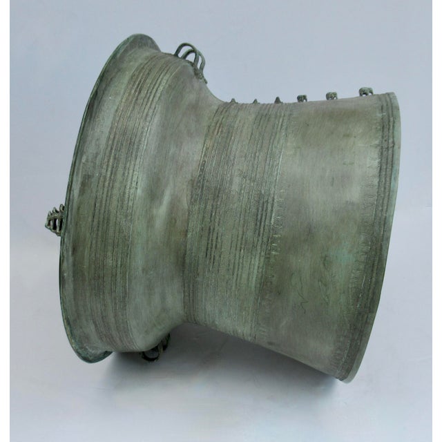 Antique Southeast Asian Bronze Rain Drum Side Table For Sale - Image 15 of 18