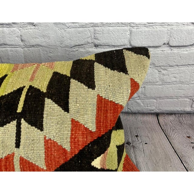 Turkish 16 x 24 Kilim Pillow Turkish Cushion Twilight Serenity Pillow Cushion Cover For Sale - Image 3 of 4