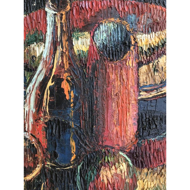 Jean Pierre Bourg, Nature morte en cuisine, 1964, Oil on Canvas For Sale - Image 4 of 10