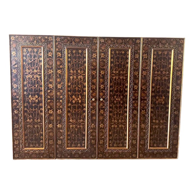 Late 20th Century Hollywood Regency Wall Mounted Tv Hideaway Cabinet For Sale - Image 17 of 17