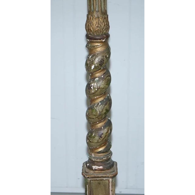 Victorian Italian Venetian Hand-Painted Uplighter Standing Floor Lamp For Sale - Image 5 of 15