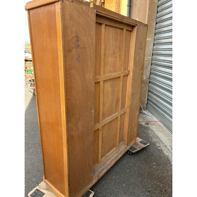 Brown Wardrobe with Shelves, 1960s For Sale - Image 8 of 14