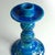 Italian Blue Ceramic Candleholder from Italica Ars, 1970s For Sale - Image 4 of 7