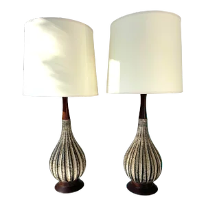 Pair of 1960s Upsala Ekeby Table Lamps
