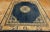 Antique Chinese Peking Rug, Size: 8' 4" x 7' 1920s Floral Medallion Wool Antique Hand Knotted Pile Blue Square Rug, Circa...