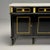 Metal Louis XVI Style, Hollywood Regency, Sideboard, Black Lacquer, Marble, Bronze For Sale - Image 7 of 11