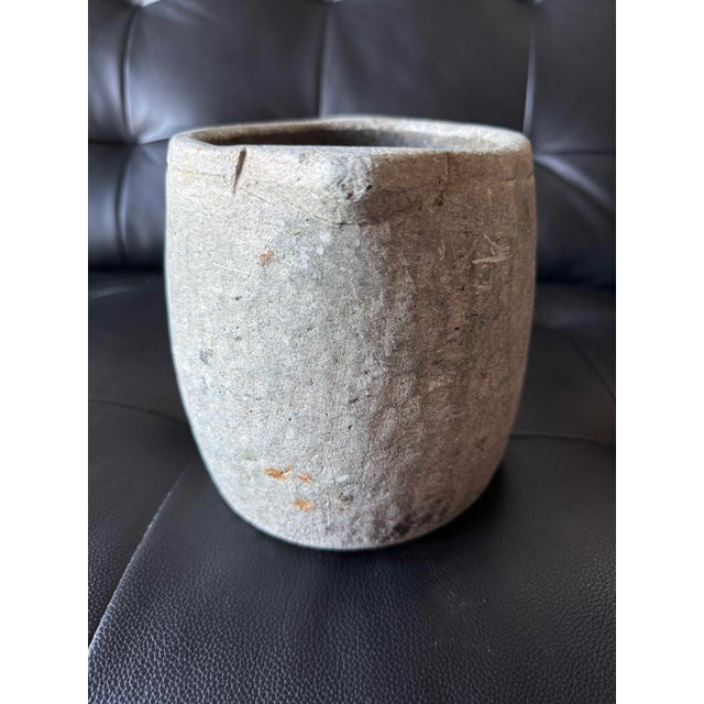 Hand-Carved Stone Vessel: Primitive Organic Form For Sale - Image 4 of 5