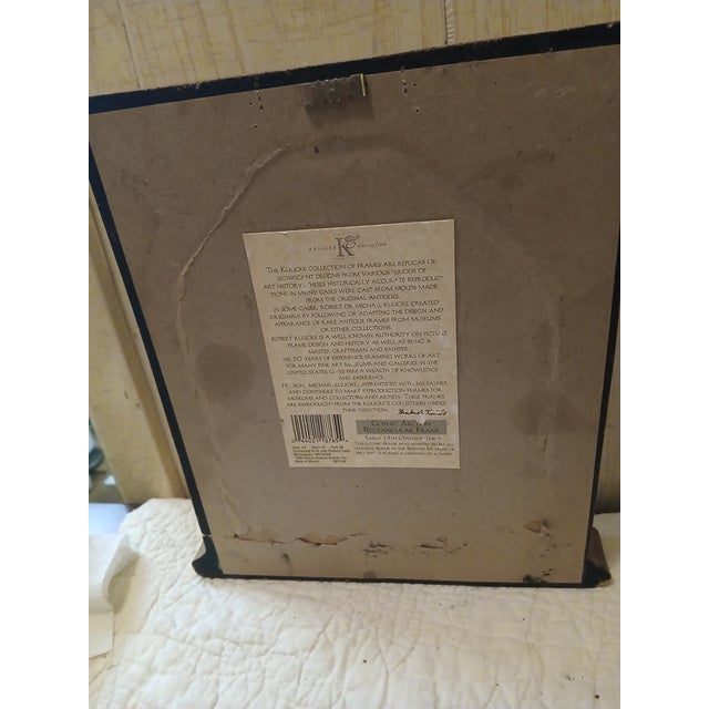 Vintage Kulicke Collection replica 15th-century Italy Gothic Arch table mirror with an aged gold finish. A distressed gold...