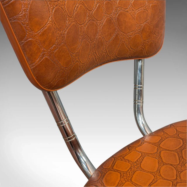 1960s French Faux Crocodile Upholstery Chairs - A Pair For Sale - Image 12 of 13