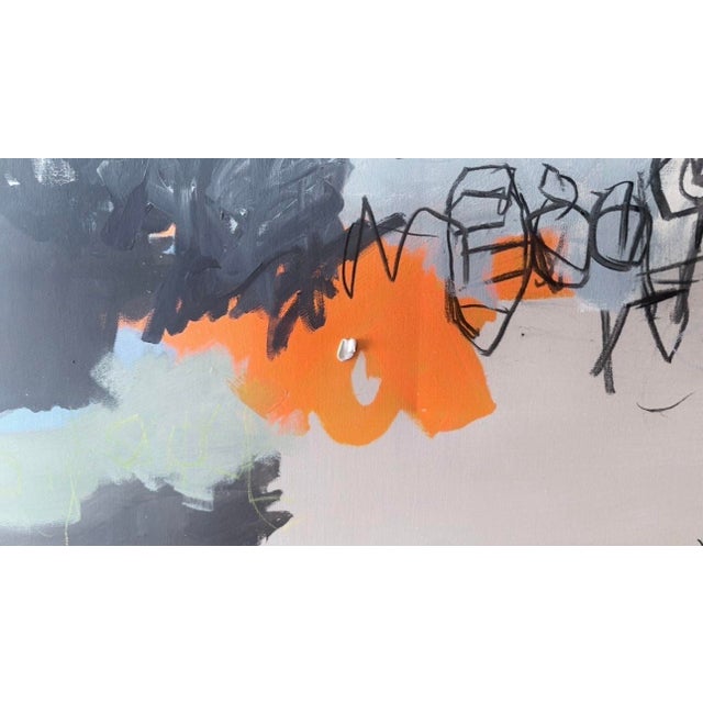 This abstract impressionistic mixed media painting (measuring 24” high X 36” wide (35 7|8" × 23 15/16" exactly) is by...