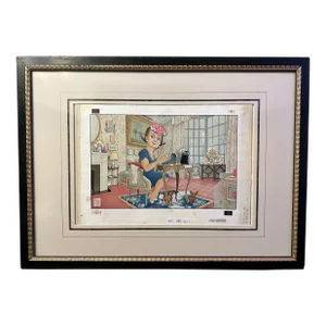 "Advice From Ms. Money" Original Illustration Drawing for Money Magazine by Robert Schulenberg, Framed